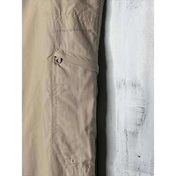 WOMENS COLUMBIA PFG BEIGE STRAIGHT LEG ARUBA ROLL UP‎ NYLON CONVERTIBLE PANTS 12 - Picture 5 of 16